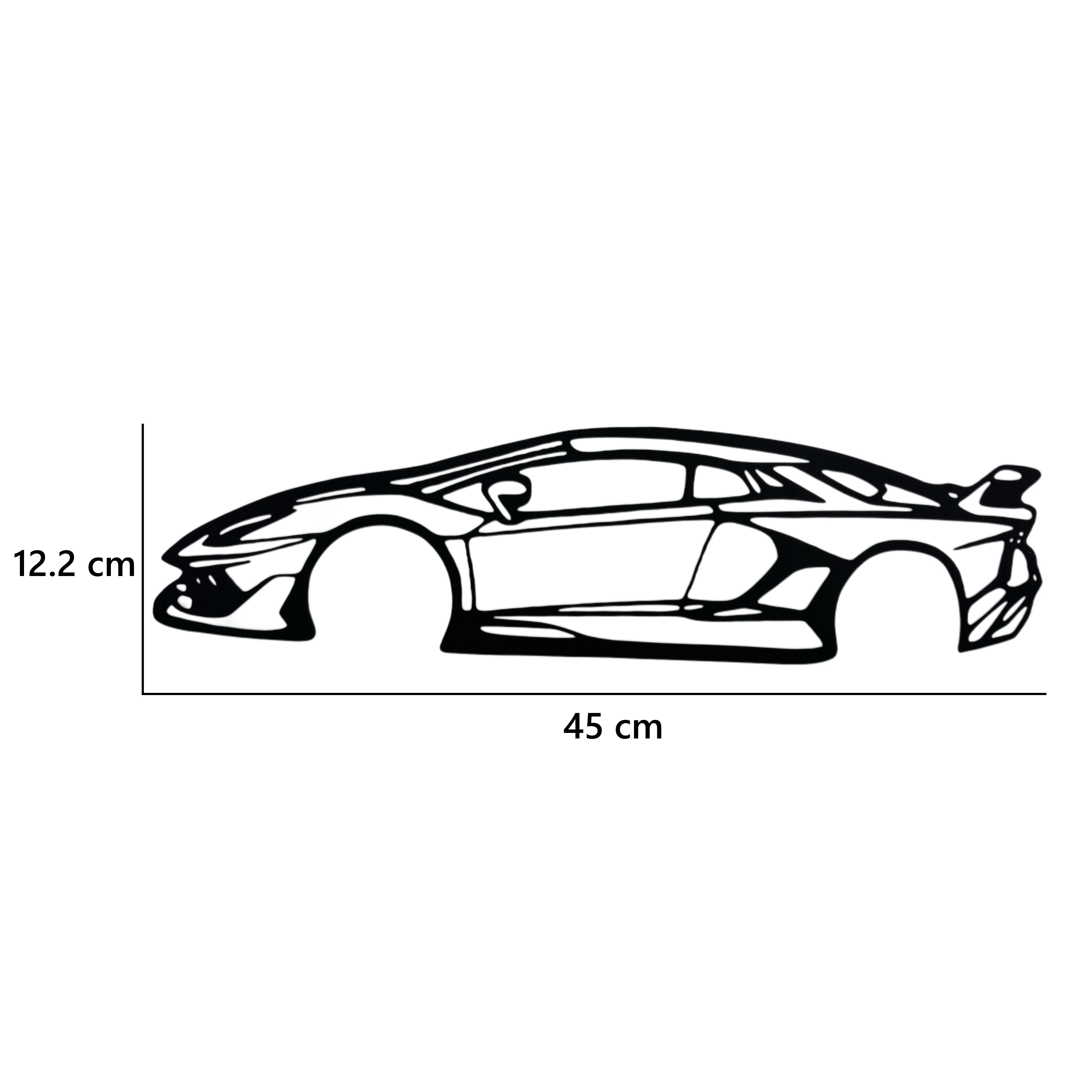 Kovová nástěnná dekorace s motivem automobilu