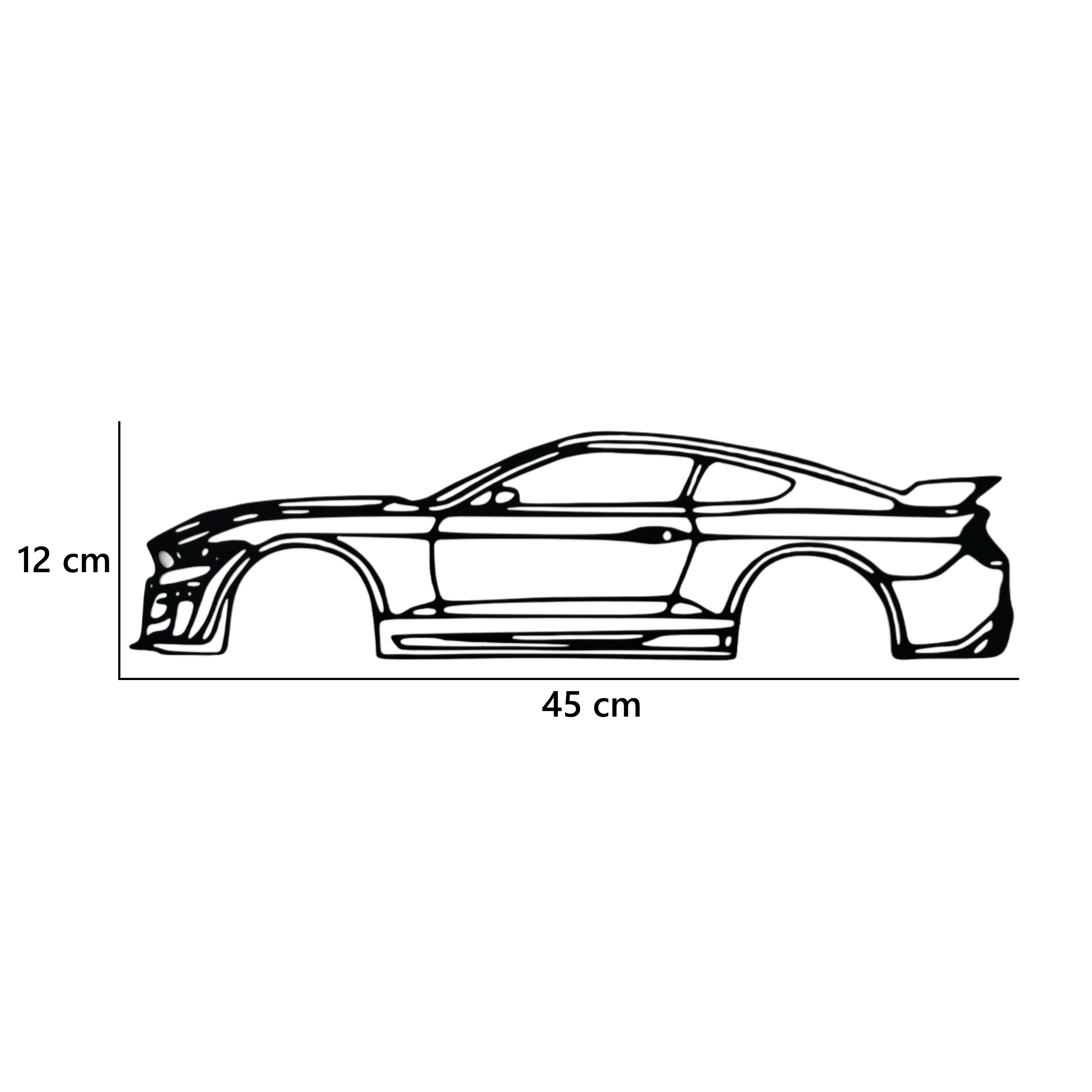 Kovová nástěnná dekorace s motivem automobilu