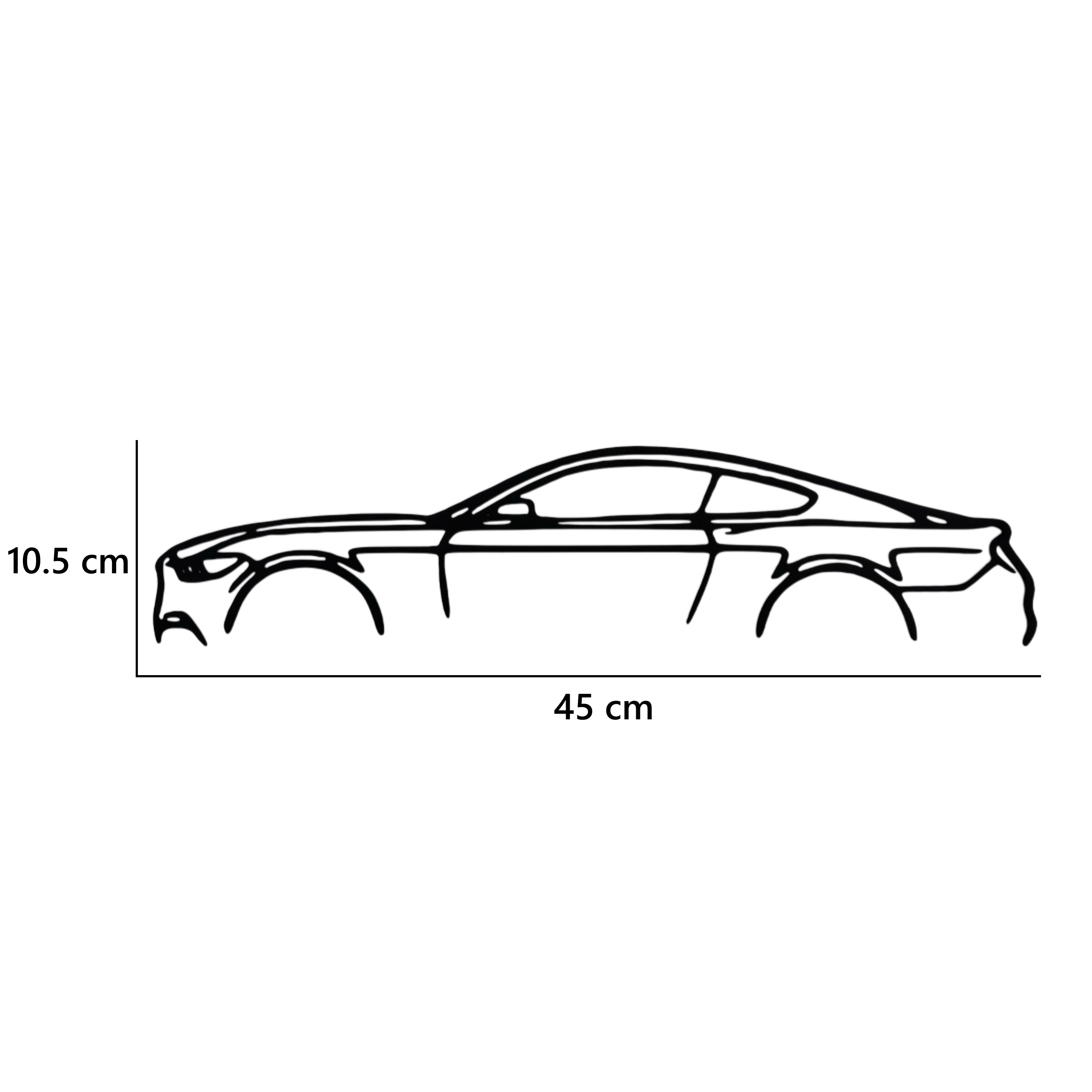 Kovová nástěnná dekorace s motivem automobilu