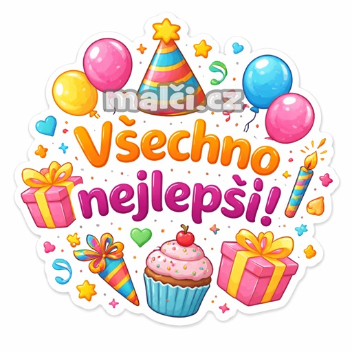 Samolepka Všechno nejlepší v2