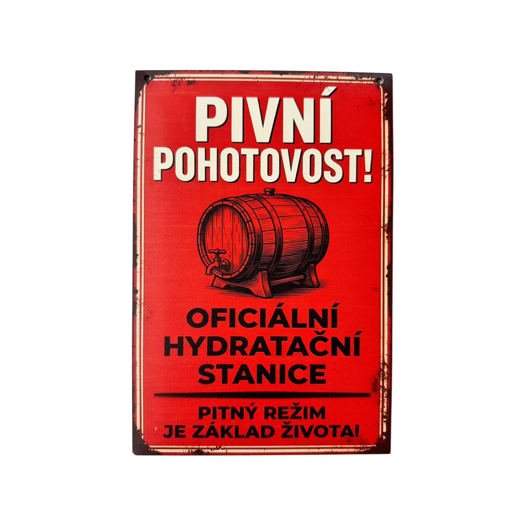 Dřevěná dekorativní cedule - Pivní pohotovost, 15x22cm