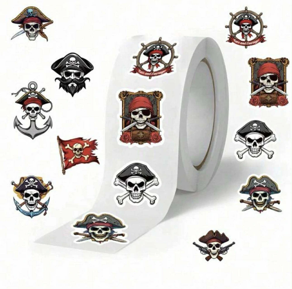 Role samolepek - piráti, 500ks 