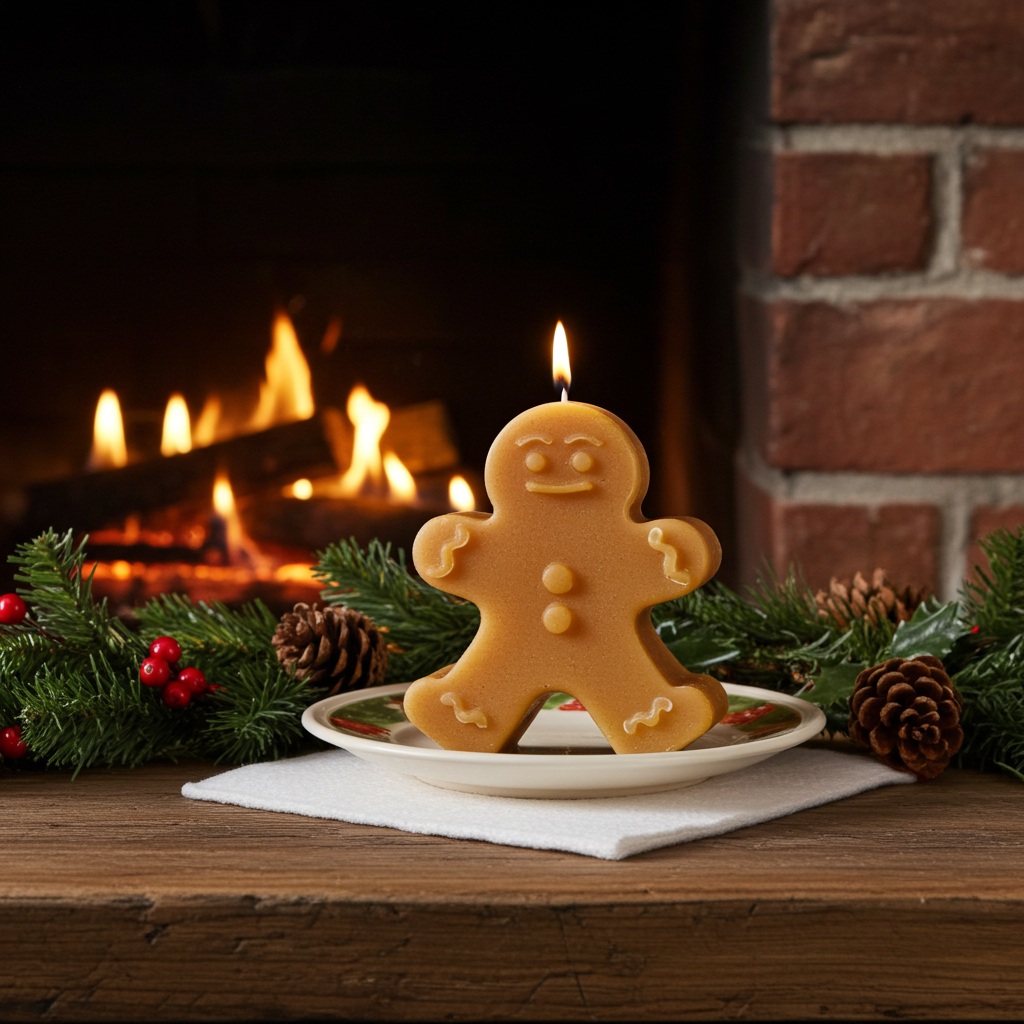 Vánoční svíčka z včelího vosku – Perníček