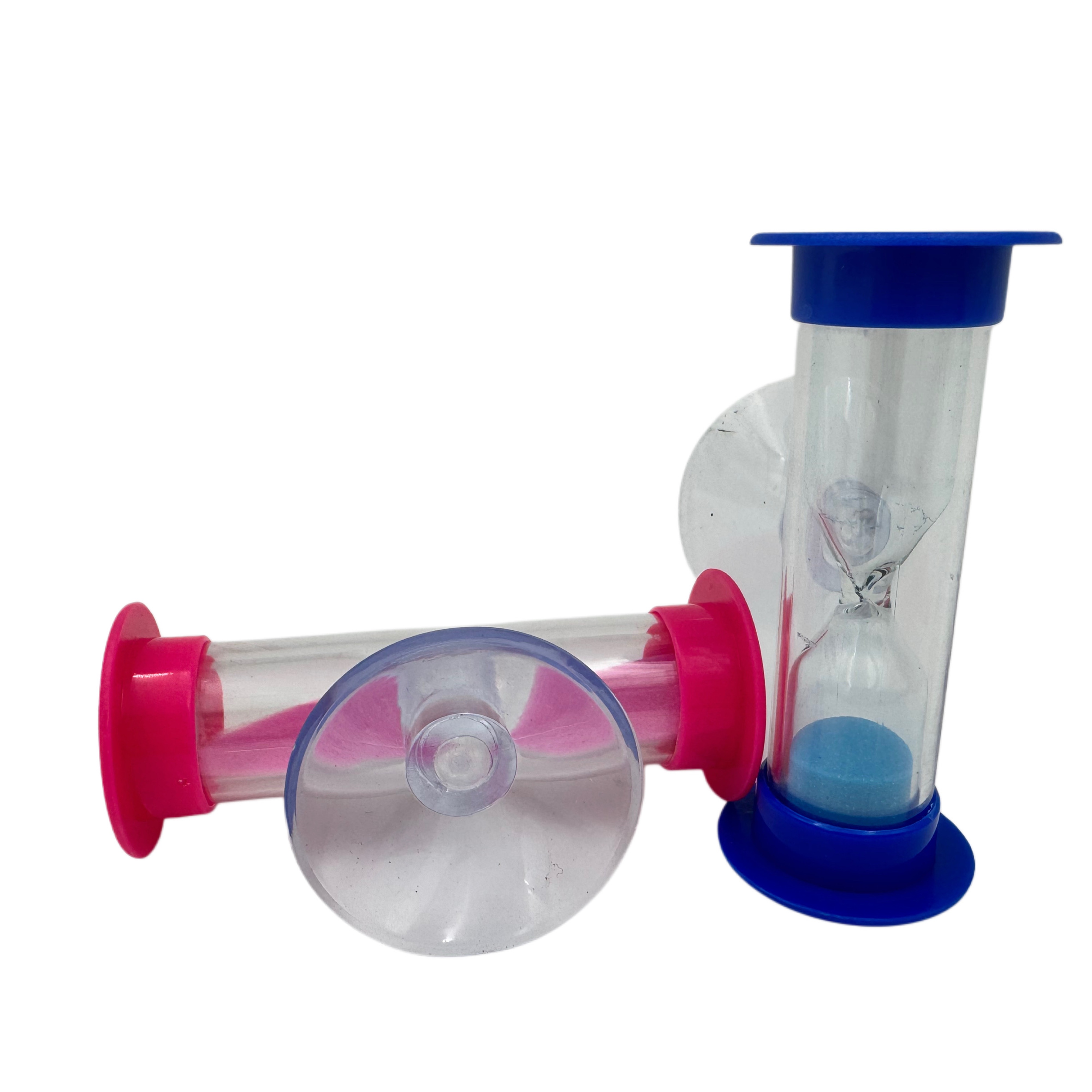 Plastové mini dvou-minutové přesýpací pískové hodiny s přísavkou