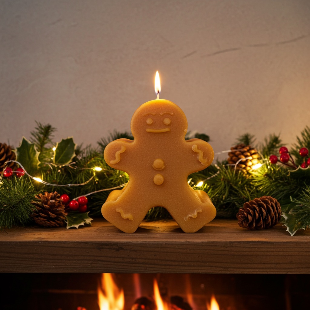 Vánoční svíčka z včelího vosku – Perníček