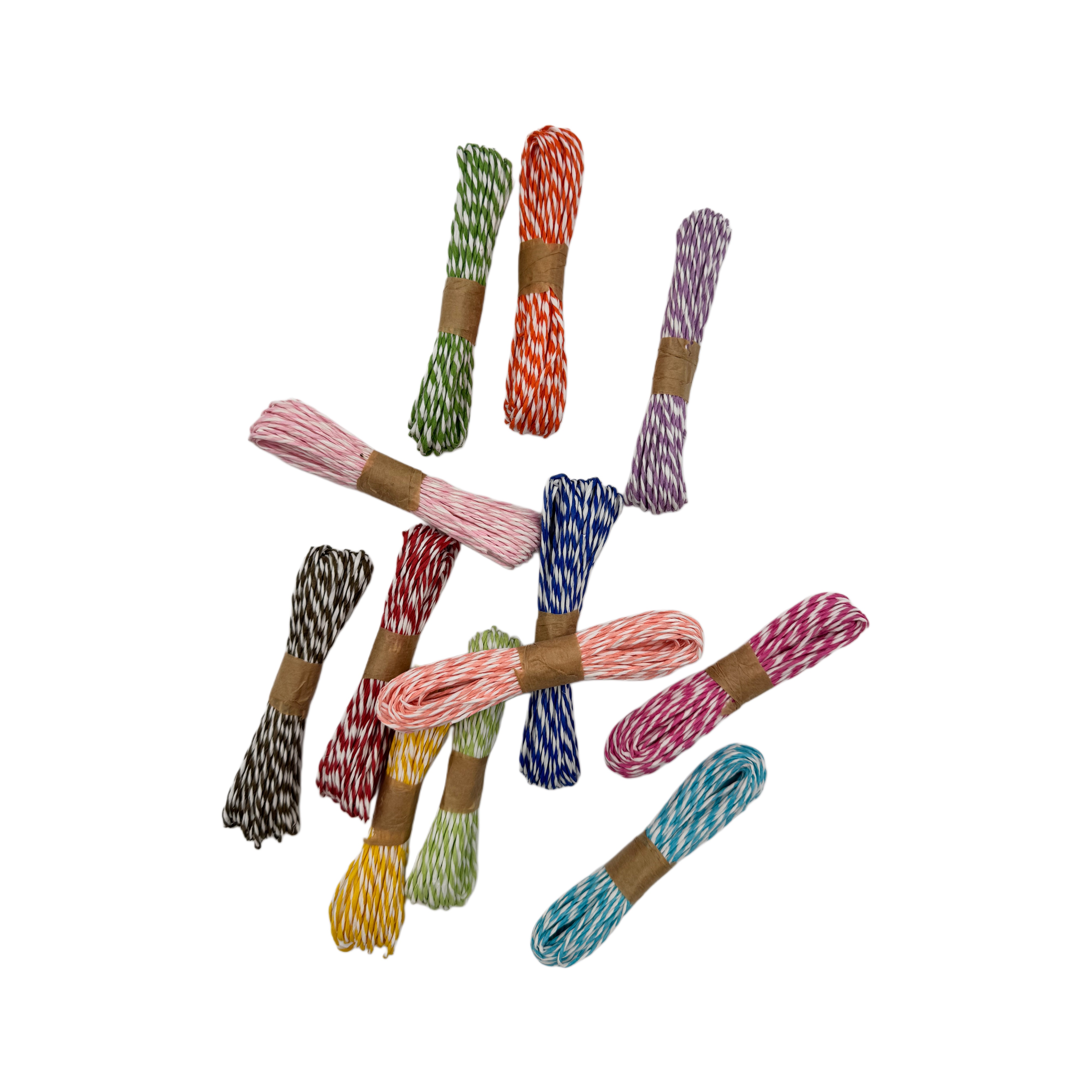 Papírový dvoubarevný dekorační provázek - různé barvy, 10 m