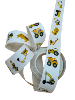 Role samolepek - Stavební stroje, 500ks 