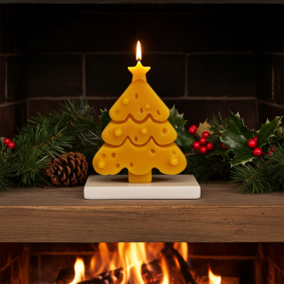 Vánoční svíčka z včelího vosku – Vánoční stromeček