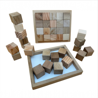 Přírodní dřevěná stavebnice – kreativní sada