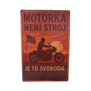 Hliníková dekorativní cedule - Motorka, 20x30cm 