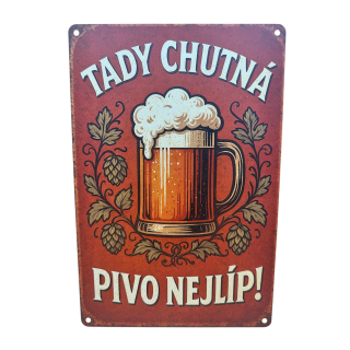 Hliníková dekorativní cedule - Pivo, 20x30cm