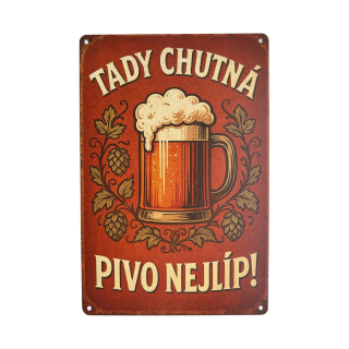 Hliníková dekorativní cedule - Pivo, 20x30cm