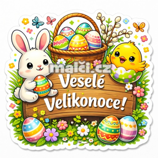 Samolepka Veselé Velikonoce v2