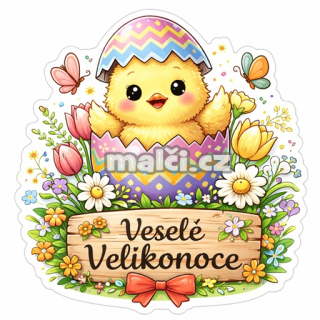 Samolepka Veselé Velikonoce v3