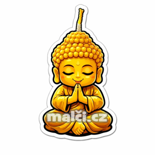 Samolepka Svíčka postava v meditaci v1