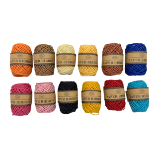 Dekorační papírový provázek - různé barvy, 10 m