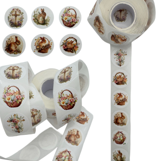 Velikonoční samolepky - role, 500 ks 