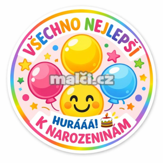 Samolepka Všechno nejlepší v1