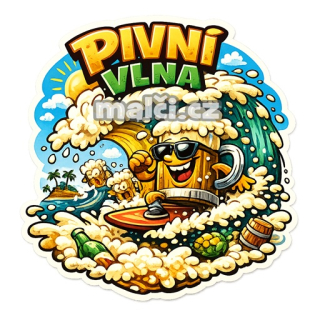 Samolepka Pivní vlna v1