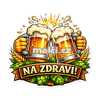 Samolepka Pivo na zdraví v1