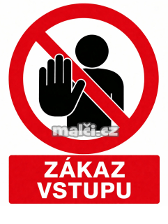 Samolepka Zákaz vstupu v3