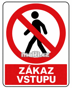 Samolepka Zákaz vstupu v5